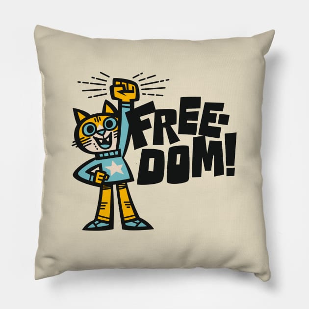 Freedom! Pillow by Jon Kelly Green Shop