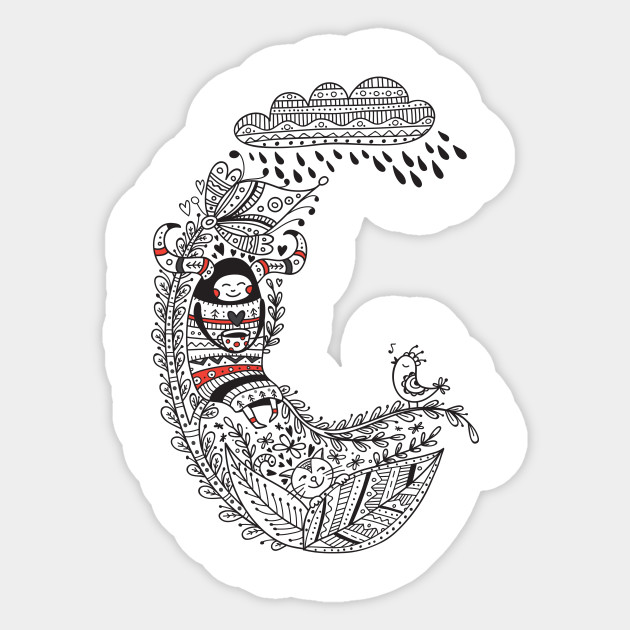 Letter C Buu Luu Alphabet Letter C Sticker Teepublic