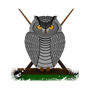 owl playing billards T-Shirt