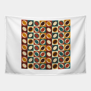 Mid Century Geometric Seamless Pattern Tapestry