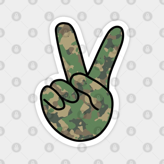 V Sign Camouflage Magnet by DiegoCarvalho