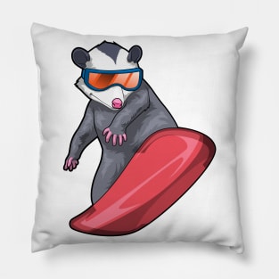 Opossum Snowboard Winter sports Pillow