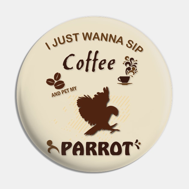 i just wanna sip coffee and pet my parrot Pin by obscurite