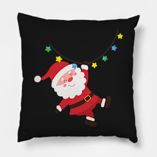 Merry Christmas Santa Sticker Pillow