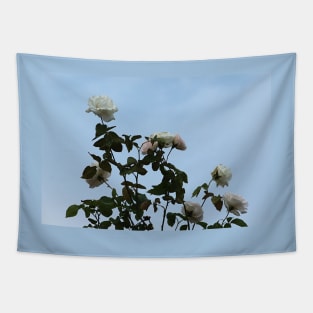 White Roses Flowers Rosebush Tapestry