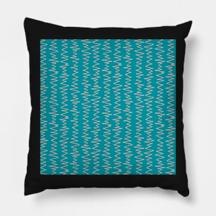 Tantalizing Turquoise Zig Zag Pillow