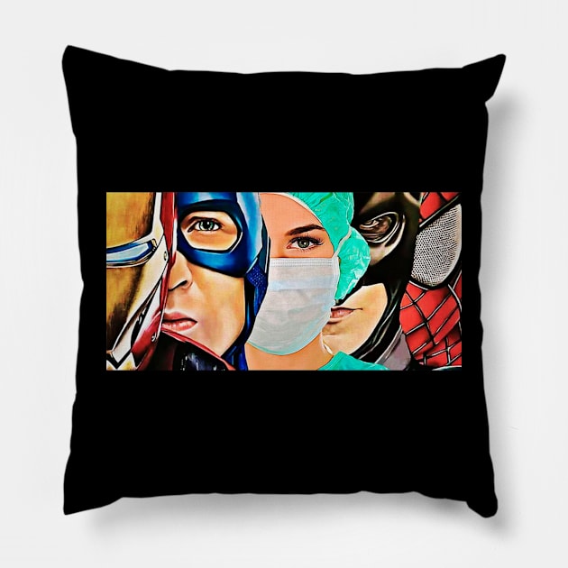 Nursing heroes Pillow by PAULO GUSTTAVO