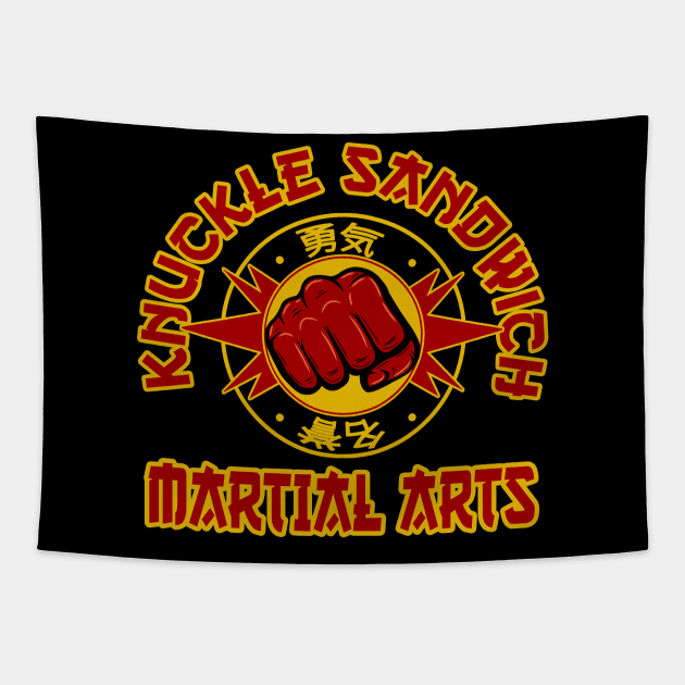 Knuckle Sandwich Martial Arts Tapestry by SimonBreeze