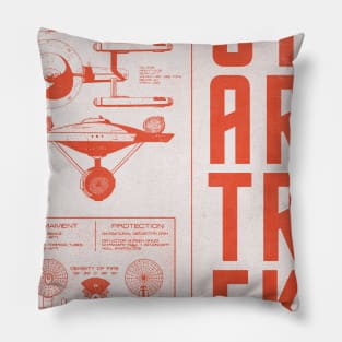 Spaceship Schematic Pillow