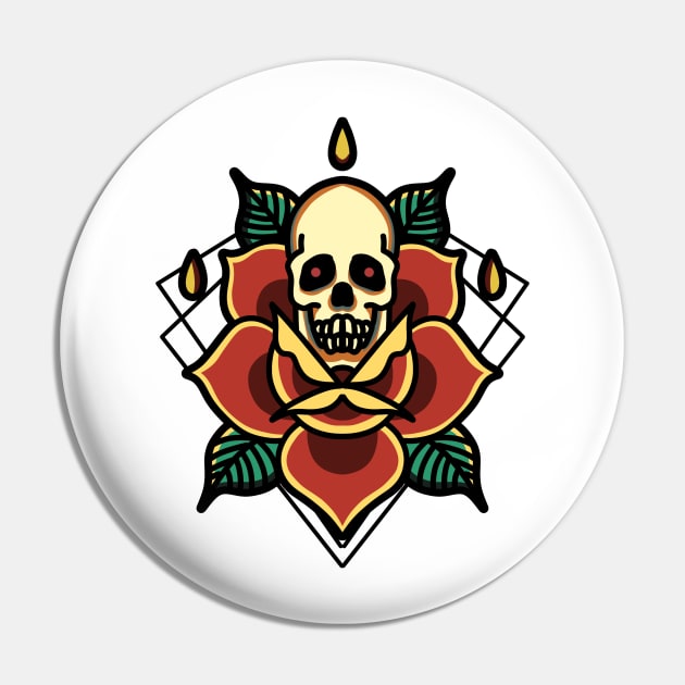 skull rose Pin by donipacoceng