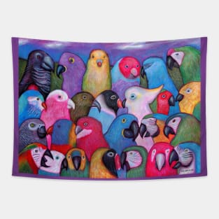 Guacamayas, Loros y Pericos Tapestry