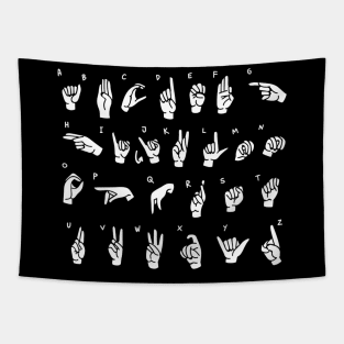 Sign Language Alphabet  Asl Gift Deaf Gift Asl Teacher Gift Tapestry