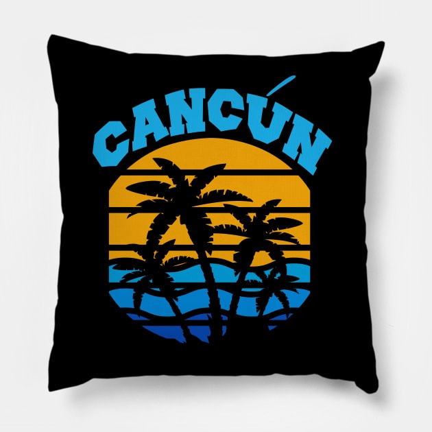 Cancun Mexico Pillow by frankjoe