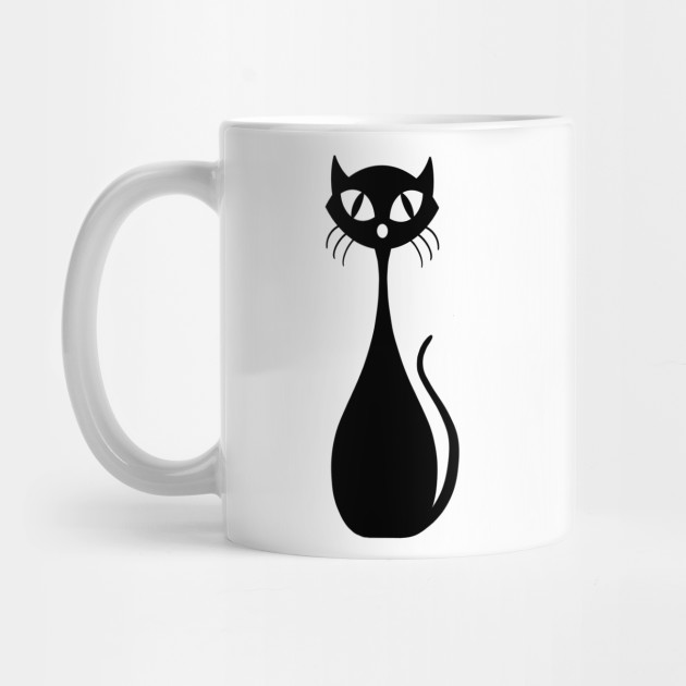Mid Century Modern Cat Cat Mug Teepublic