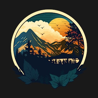 Forest Mountain Sunset T-Shirt
