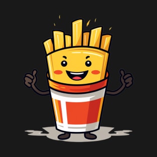 kawaii french fries T-Shirt cute potatofood funny T-Shirt