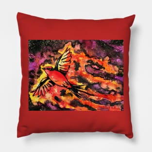 Vermillion Flycatcher Firecatcher Pillow