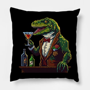 t-rex bartender Pillow