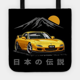 JDM Tuner RX-7 (Sunburst Yellow) Tote