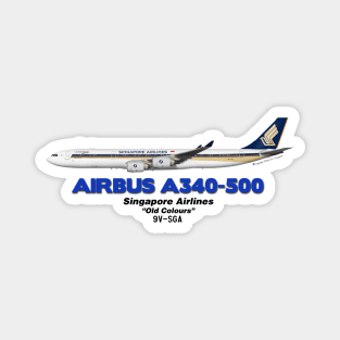 Airbus A340-500 - Singapore Airlines "Old Colours" Magnet