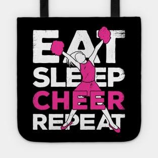 Eat Sleep Cheer Repeat Cheerleader Gift Tote