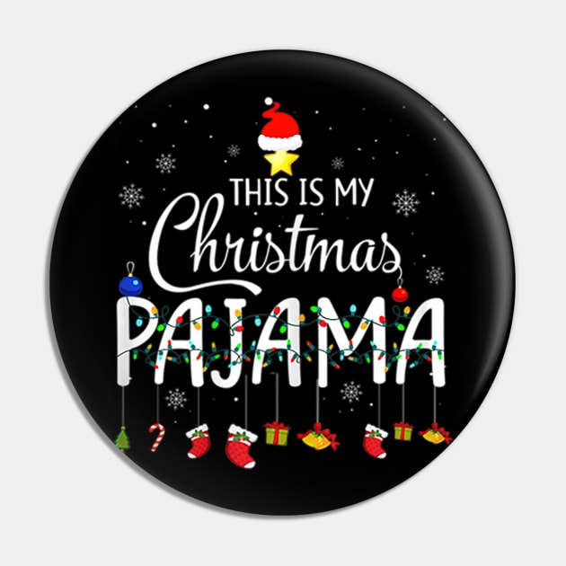 This Is My Christmas Funny Xmas Light Tree Pin by Barnard