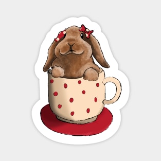 christmas bunny in a mug Magnet