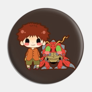 izzy & tentomon Pin