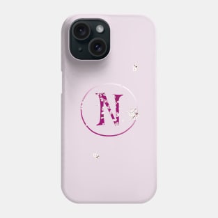 Monogram fairy flowers, letter N Phone Case