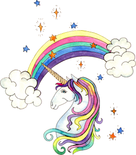 rainbow unicorn Magnet