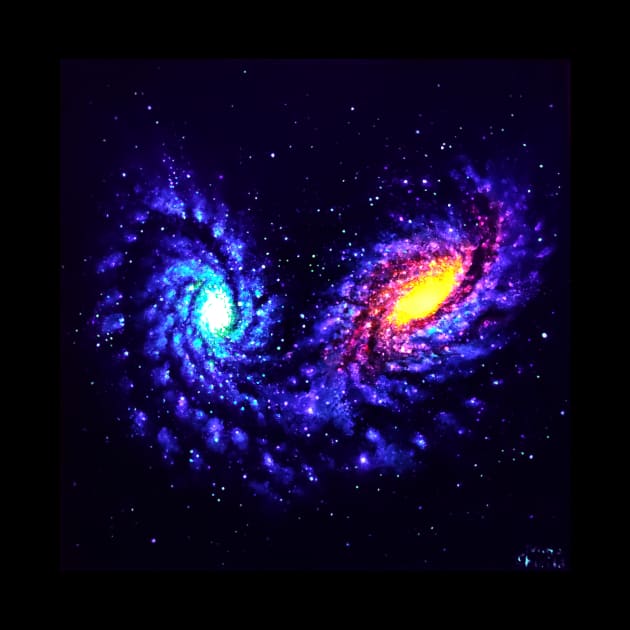 Galaxies colliding by CORinAZONe