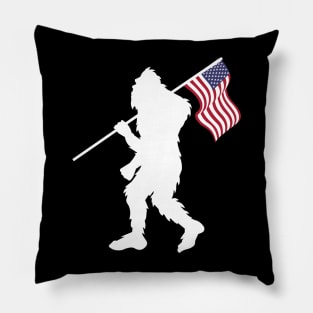 Bigfoot American Flag Pillow