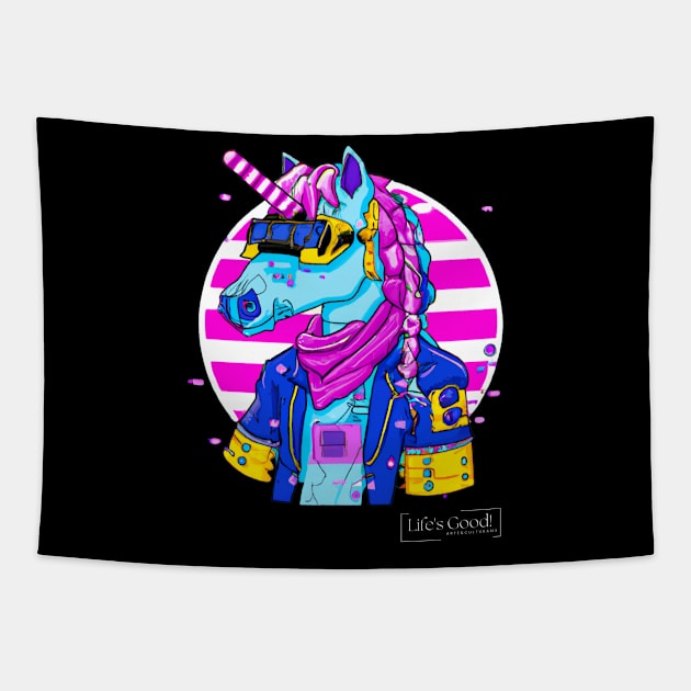 horse ciberpunk Tapestry by Arte&CulturaMX