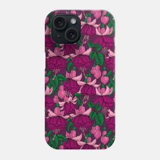 Fuchsia on dark purple Phone Case