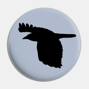 Crow Flying Black Bird Silhouette Pin