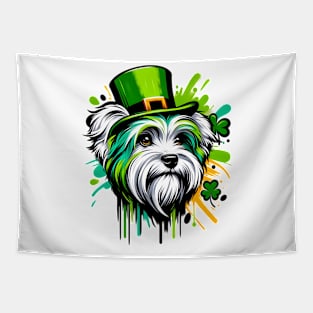 Dandie Dinmont Terrier's Saint Patrick's Day Celebration Tapestry