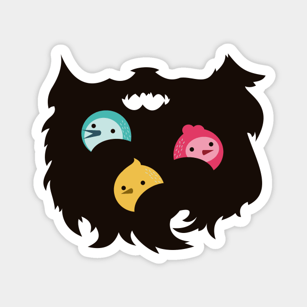 Beard Nest Magnet by Johnitees