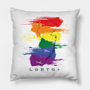 LGBTQ+ Proud NJ Pillow