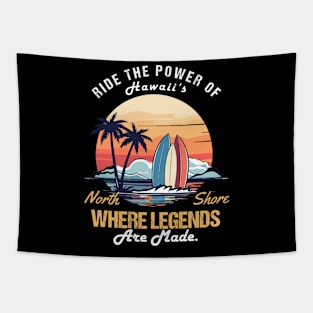 North Shore Bliss: Surfing Paradise in Hawaii - Epic Waves, Aloha Spirit, Beach Vibes Tapestry