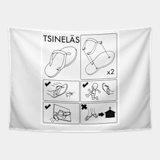 Versatile Tsinelas (Flipflop) Spoof: Pinoy Humor, Cockroach Killer, Creative Gag Gift Tapestry