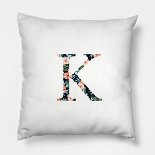 Kappa Floral Greek Letter Design Pillow