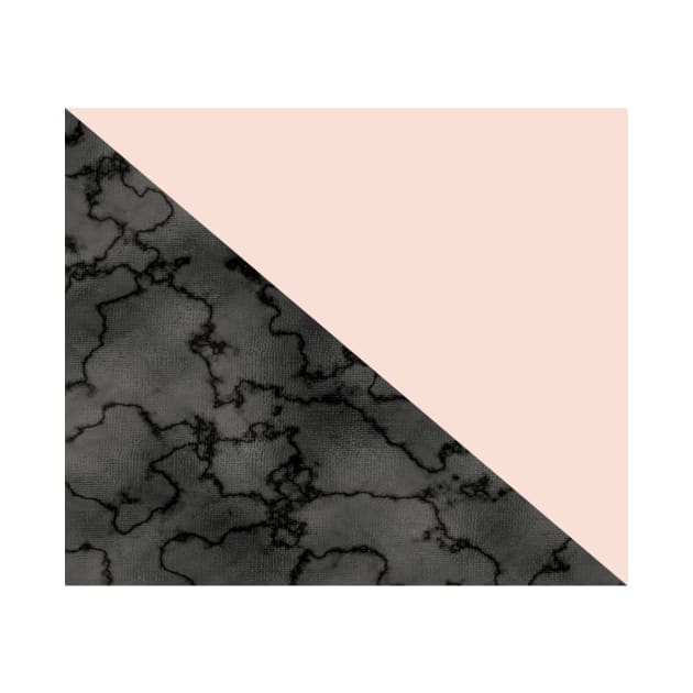 Peach and black dark marble by marbleco