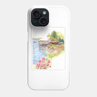 Boat House near Damrascotta Maine Phone Case