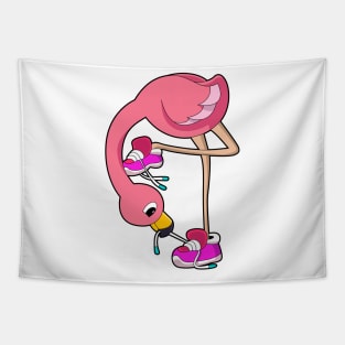 Flamingo with Shoes Tapestry