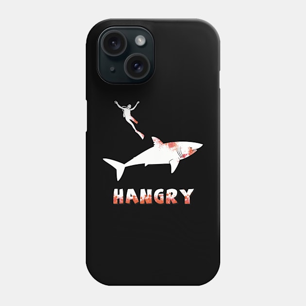 Hangry Shark Phone Case by Narwhal-Scribbles