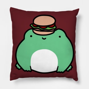 Hamburger Frog Pillow