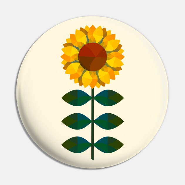 Sunflower Pin by Obstinate and Literate