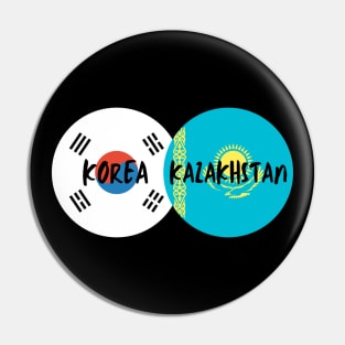 Korean Kazakh - Korea, Kazakhstan Pin