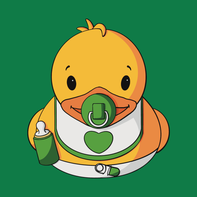 Baby Rubber Duck - Green by Alisha Ober Designs