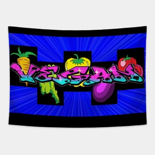 Veggie Green Blues by LowEndGraphics Tapestry